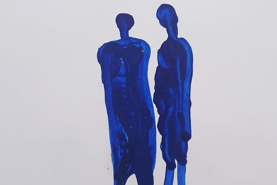 © Deldar Felemez, Beyond the Borders, 50 x 30 cm, Tinte auf Karton (2026)